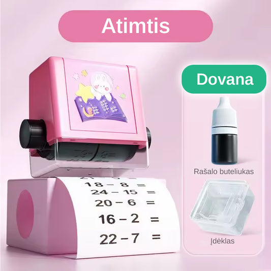 Mokomasis aritmetinių veiksmų antspaudas