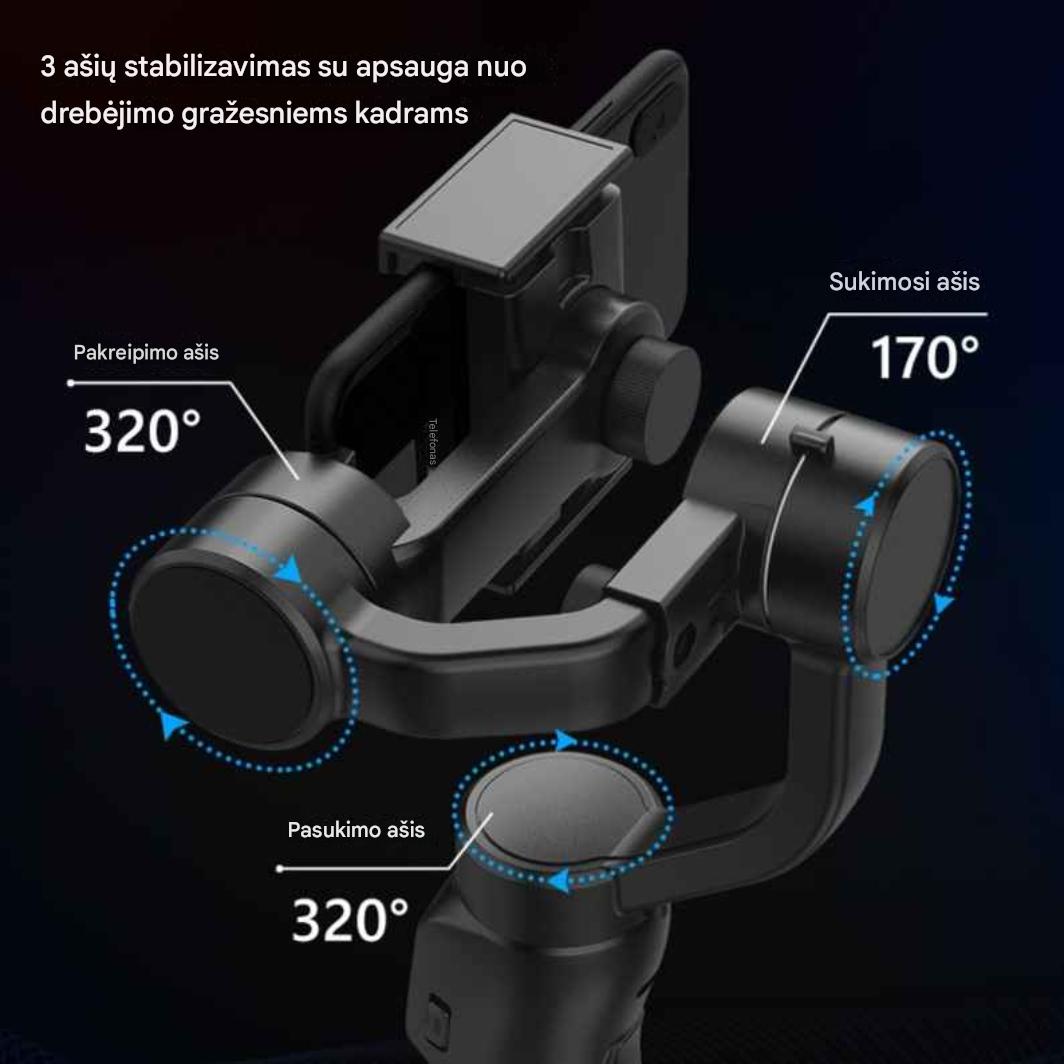 F8 Telefonų stabilizatorius – profesionaliam turinio kūrimui