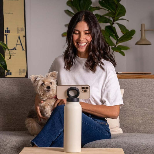 RINGO Magnetinė sportinė termo gertuvė su  telefono laikikliu