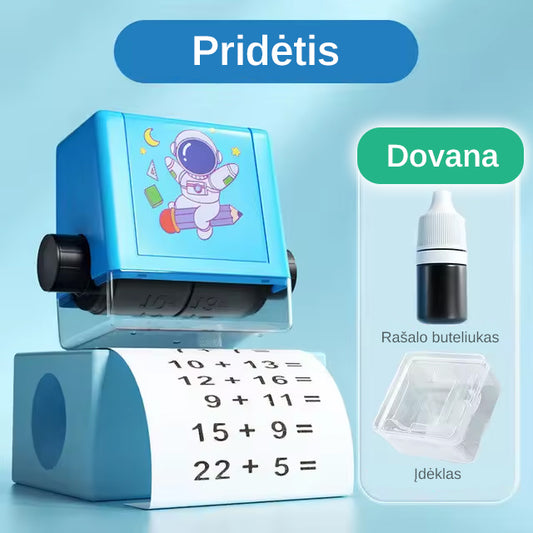 Mokomasis aritmetinių veiksmų antspaudas