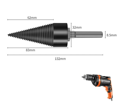 Medienos skaldymo įrankis