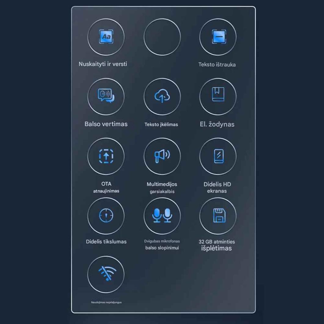 Scan&Translate Išmanusis vertimo rašiklis su skenavimo funkcija