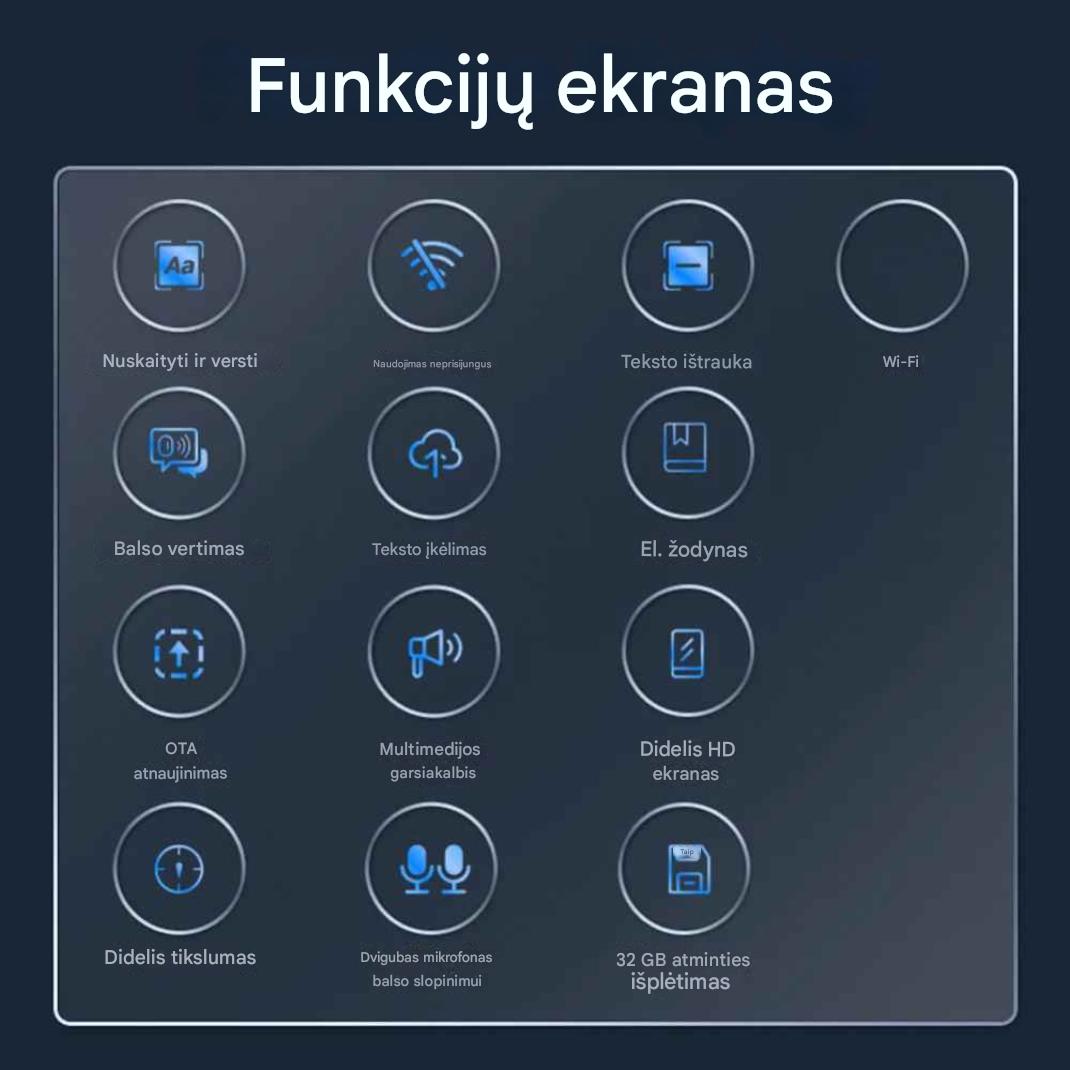 Scan&Translate Išmanusis vertimo rašiklis su skenavimo funkcija